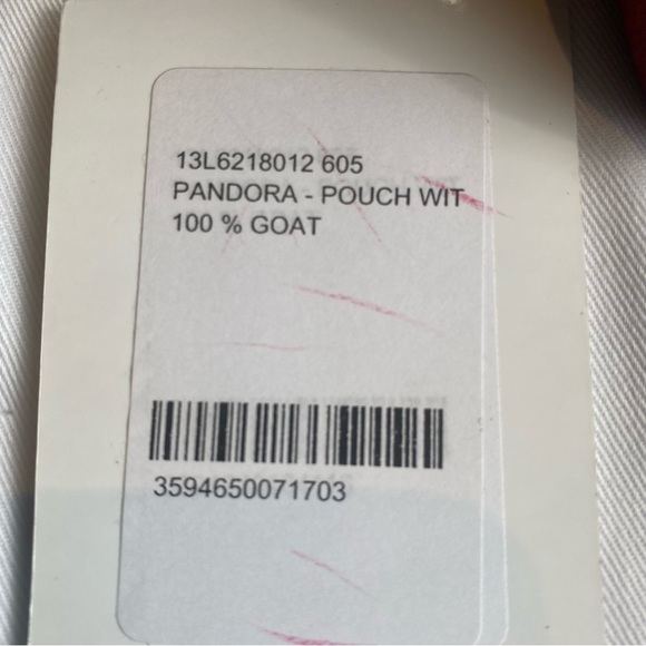 Givenchy Red Leather Mini Pandora Wristlet Pouch. - Picture 7 of 8